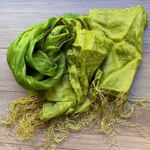 Lime green scarf